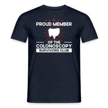 SensibilisSurvivor Club - Coloscopie - T-shirt homme - marine - Devant - AI Model Male 178 light (178cm)