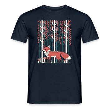 Scène de forêt de rêve dans le style cottagecore - T-shirt homme - marine - Devant - AI Model Male 178 light (178cm)