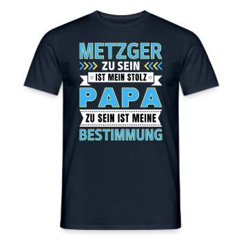 Metzger zu sein ist mein Stolz; Papa Geschenk - Männer T-Shirt - Navy - Vorne - AI Model Male 178 light (178cm)