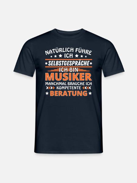 Ich führe Selbstgespräche - Musiker Edition - Männer T-Shirt - Navy