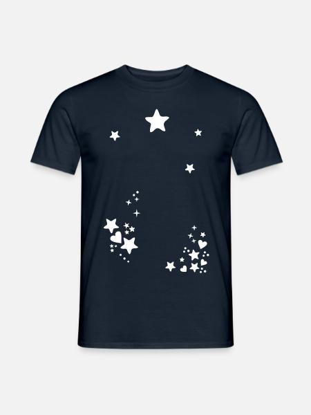 Stern Sternenhimmel Sternschnuppe Sternchen - Männer T-Shirt - Navy