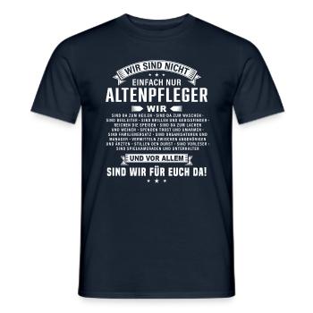 Altenpfleger Wir sind für euch da Geschenk - Männer T-Shirt - Navy - Vorne - AI Model Male 178 light (178cm)