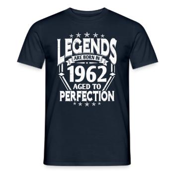 Né en 1962 Année de naissance Cadeau d’anniversaire - T-shirt homme - marine - Devant - AI Model Male 178 light (178cm)