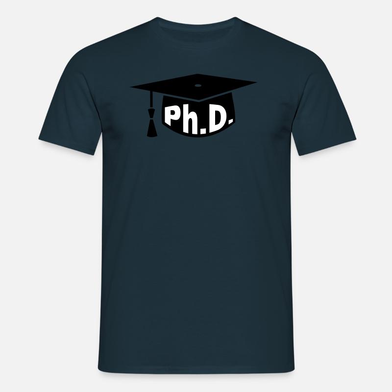 Doktor - Studium - Geschenk - Doktorhut - PhD - Männer T-Shirt - Navy