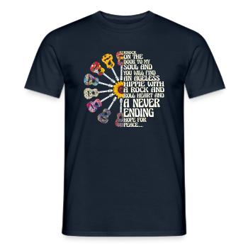 Hippy - Men's T-Shirt - navy - Front - AI Model Male 178 light (178cm)
