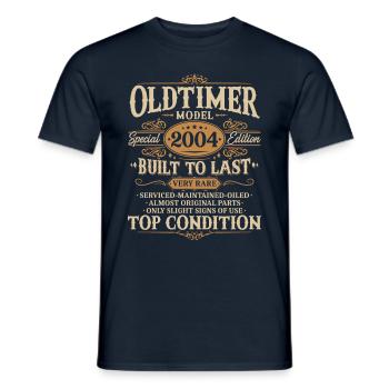 Vintage 2004 Vintage Born Birthday Gift - Men's T-Shirt - navy - Front - AI Model Male 178 light (178cm)