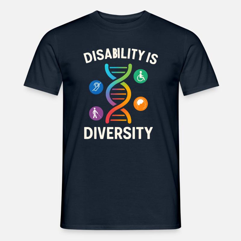 Disability Is Diversity DNA Design - Männer T-Shirt - Navy