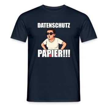 Karen Datenschutzpapier!!! Satire Design - Männer T-Shirt - Navy - Vorne - AI Model Male 178 light (178cm)