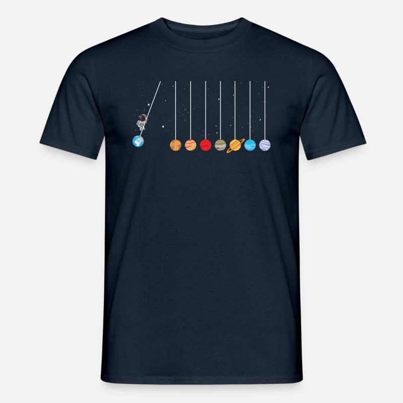 astronaute swing planètes système solaire science spatiale - T-shirt homme - marine