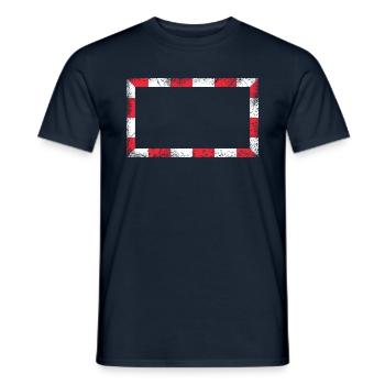 Frame / Red- White - Men's T-Shirt - navy - Front - AI Model Male 178 light (178cm)