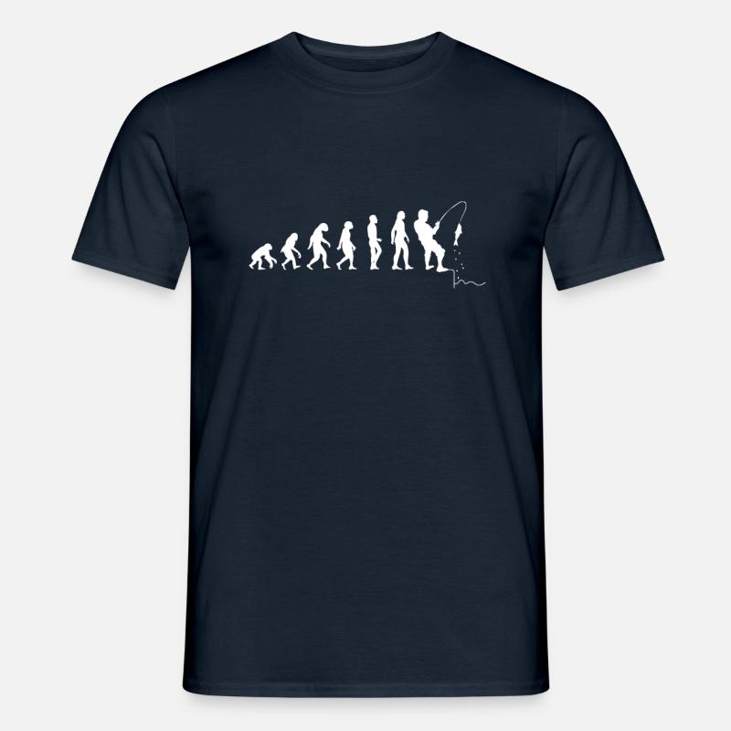 evolution peche pecheur - T-shirt homme - marine