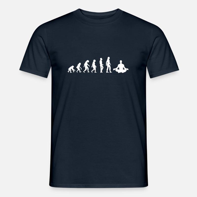 Evolution Yoga Mann - Männer T-Shirt - Navy
