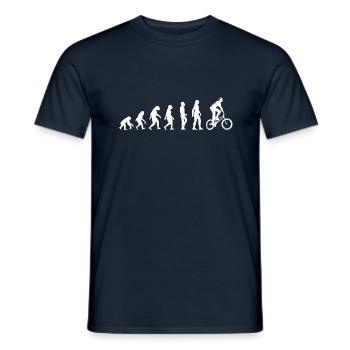 evolution radfahrer velo - Männer T-Shirt - Navy - Vorne - AI Model Male 178 light (178cm)