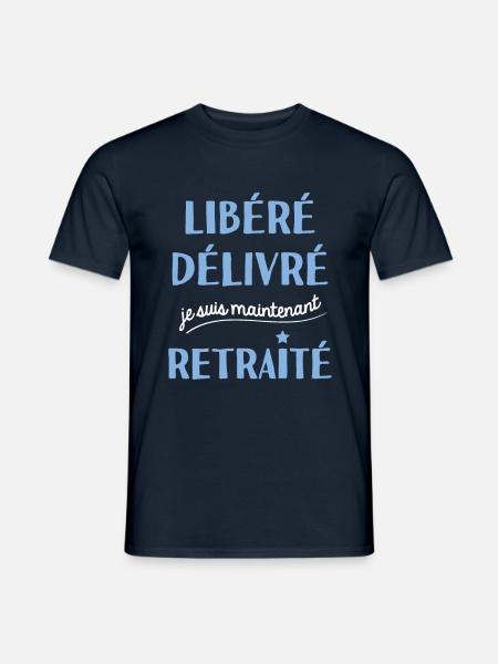 personnalisé pour retraite - T-shirt homme - marine