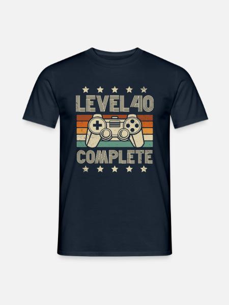 40 år Retro Gaming 40-årspresent - T-shirt herr - marinblå