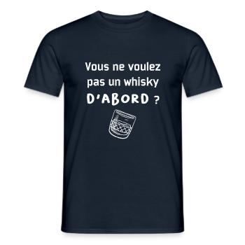 apéro message drôle - T-shirt homme - marine - Devant - AI Model Male 178 light (178cm)