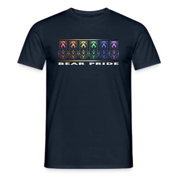 Neon Bear Pride V2 - Männer T-Shirt - Navy - Vorne - AI Model Male 178 light (178cm)