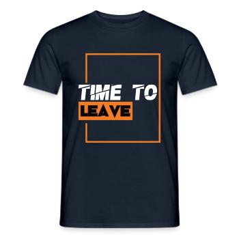 Time to leave - Men's T-Shirt - navy - Front - AI Model Male 178 light (178cm)