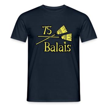 75 Jahre Besen - Männer T-Shirt - Navy - Vorne - AI Model Male 178 light (178cm)