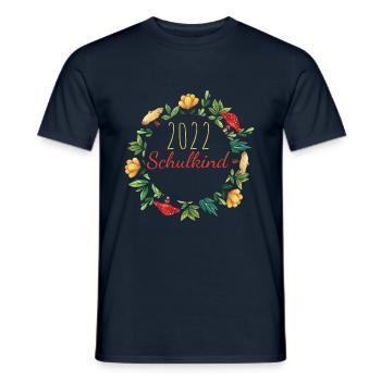 2022 Schulkind Einschulung Schulstart - Männer T-Shirt - Navy - Vorne - AI Model Male 178 light (178cm)