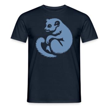 Loris Slowlori Silhouette Mammifère - T-shirt homme - marine - Devant - AI Model Male 178 light (178cm)