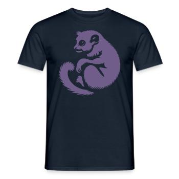 Loris Slowlori Silhouette Mammifère - T-shirt homme - marine - Devant - AI Model Male 178 light (178cm)
