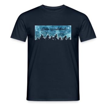 Pays des merveilles hivernales - T-shirt homme - marine - Devant - AI Model Male 178 light (178cm)