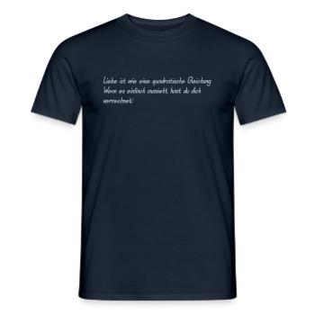Love is like a quadratic equation - Men's T-Shirt - navy - Front - AI Model Male 178 light (178cm)