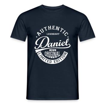 Daniel gift tshirt personalized first name daniel - Men's T-Shirt - navy - Front - AI Model Male 178 light (178cm)