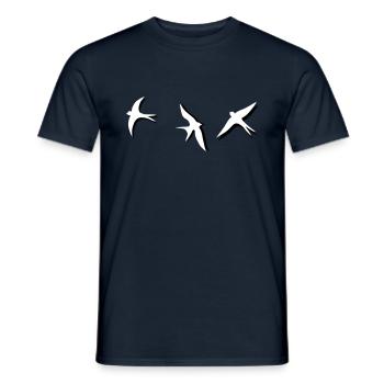 hirondelle - T-shirt homme - marine - Devant - AI Model Male 178 light (178cm)