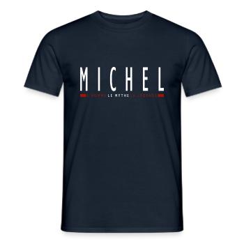 MICHEL prénom cadeau t-shirt personnalisé michel - T-shirt homme - marine - Devant - AI Model Male 178 light (178cm)