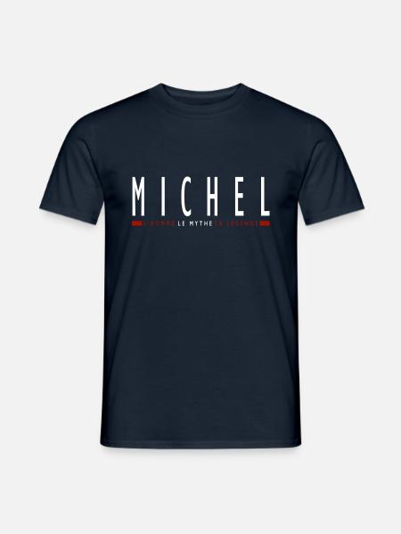 MICHEL prénom cadeau t-shirt personnalisé michel - T-shirt homme - marine