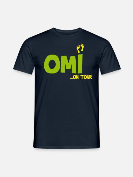 Omi on Tour - Männer T-Shirt - Navy