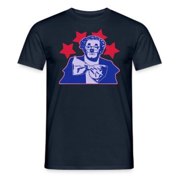 coluche - T-shirt homme - marine - Devant - AI Model Male 178 light (178cm)