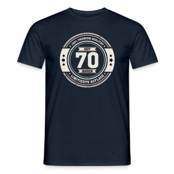 70. Geburtstag 70 Jahre Geburtstagsgeschenk - Männer T-Shirt - Navy - Vorne - AI Model Male 178 light (178cm)