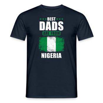 Best fathers are from Nigeria - Men's T-Shirt - navy - Front - AI Model Male 178 light (178cm)