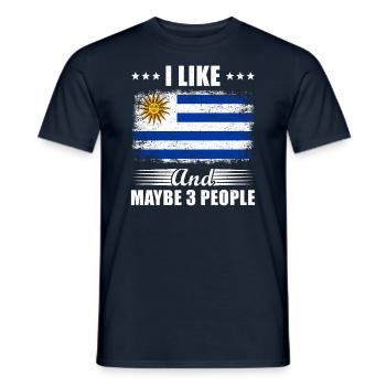 Uruguay - Männer T-Shirt - Navy - Vorne - AI Model Male 178 light (178cm)