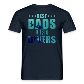 Taucher Papa Bester Vater Tauchen - Männer T-Shirt - Navy - Vorne - AI Model Male 178 light (178cm)