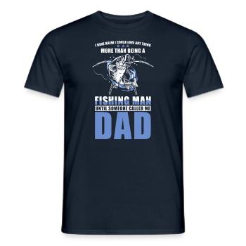 Angler Angeln Papa Vater Spruch - Männer T-Shirt - Navy - Vorne - AI Model Male 178 light (178cm)