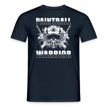 Paintball Krieger - Männer T-Shirt - Navy - Vorne - AI Model Male 178 light (178cm)