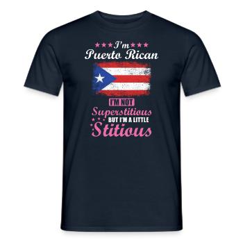 Puerto Ricanerin Geschenk lustiger Spruch Puerto - Männer T-Shirt - Navy - Vorne - AI Model Male 178 light (178cm)