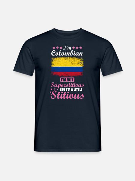 Kolumbianerin Geschenk lustiger Spruch Kolumbien - Männer T-Shirt - Navy