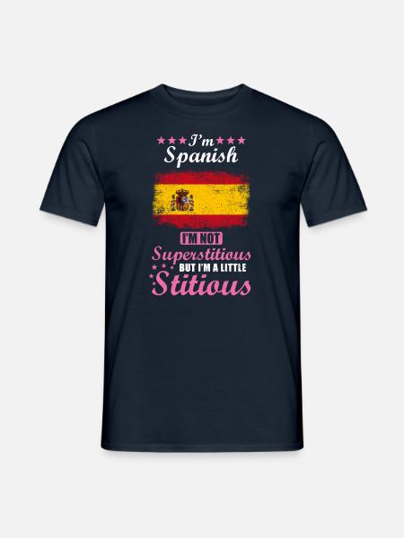 Cadeau espagnol drôle disant Espagne - T-shirt homme - marine