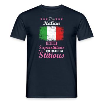 Italienerin Geschenk lustiger Spruch Italien - Männer T-Shirt - Navy - Vorne - AI Model Male 178 light (178cm)