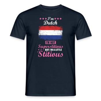 Niederländerin Geschenk lustiger Spruch Holland - Männer T-Shirt - Navy - Vorne - AI Model Male 178 light (178cm)