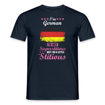 German gift funny saying Germany - Men's T-Shirt - navy - Front - AI Model Male 178 light (178cm)