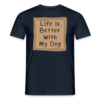 Dogs Saying - Men's T-Shirt - navy - Front - AI Model Male 178 light (178cm)