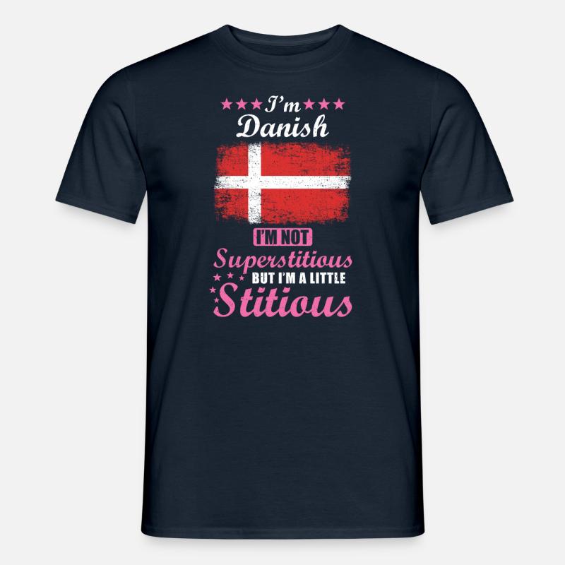 Dänin Frau Superstitious Stitious - Männer T-Shirt - Navy