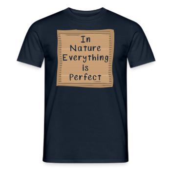 Dans la nature, tout est parfait - T-shirt homme - marine - Devant - AI Model Male 178 light (178cm)