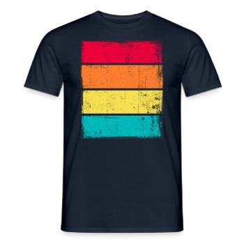 Sunset Grunge Background - Men's T-Shirt - navy - Front - AI Model Male 178 light (178cm)